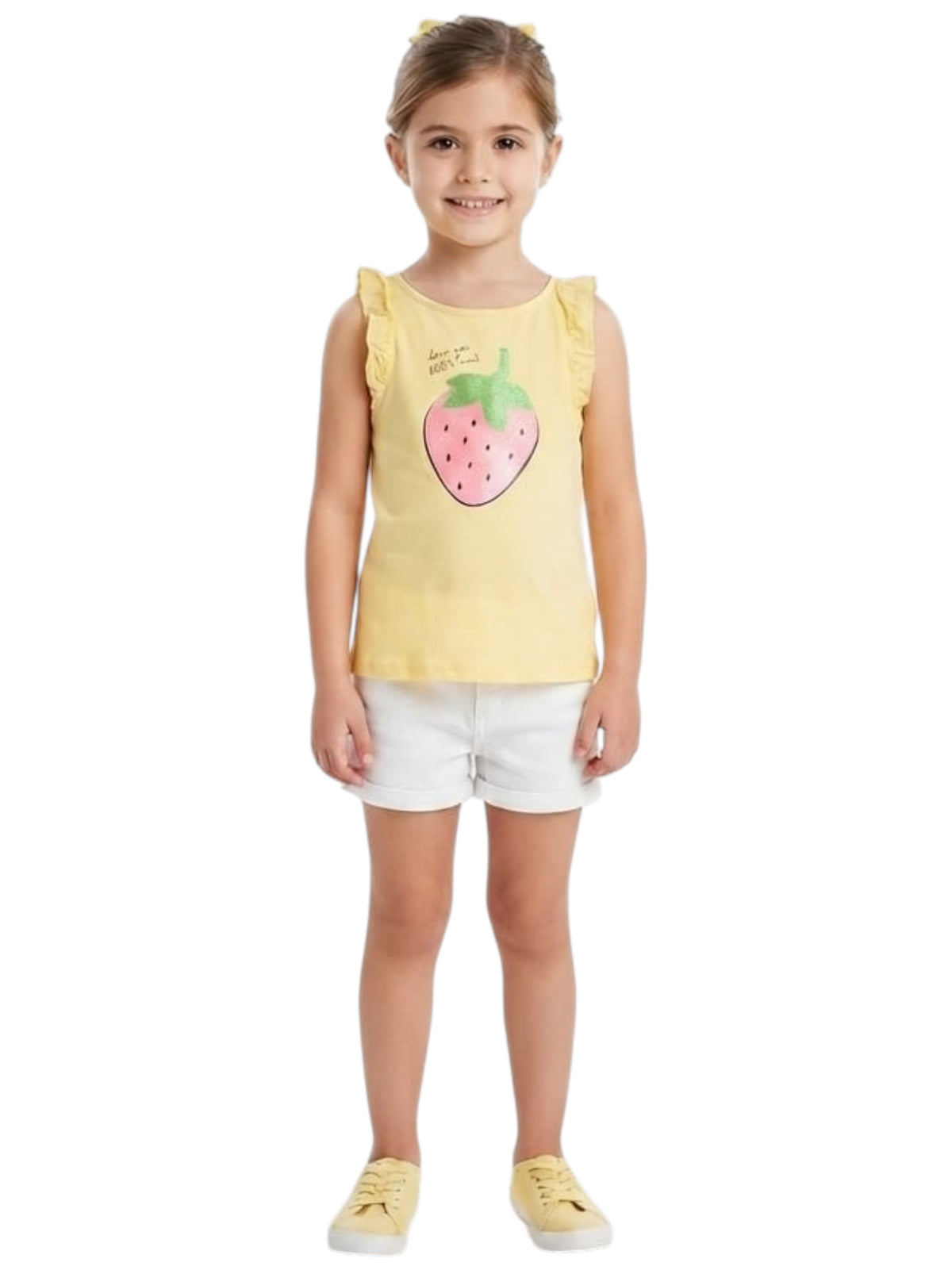 Image for Kids Girl's Printed Top,Yellow