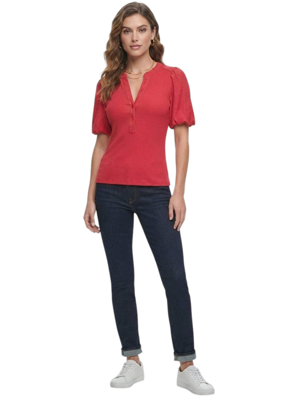 Image for Women's Ribbed Top,Red