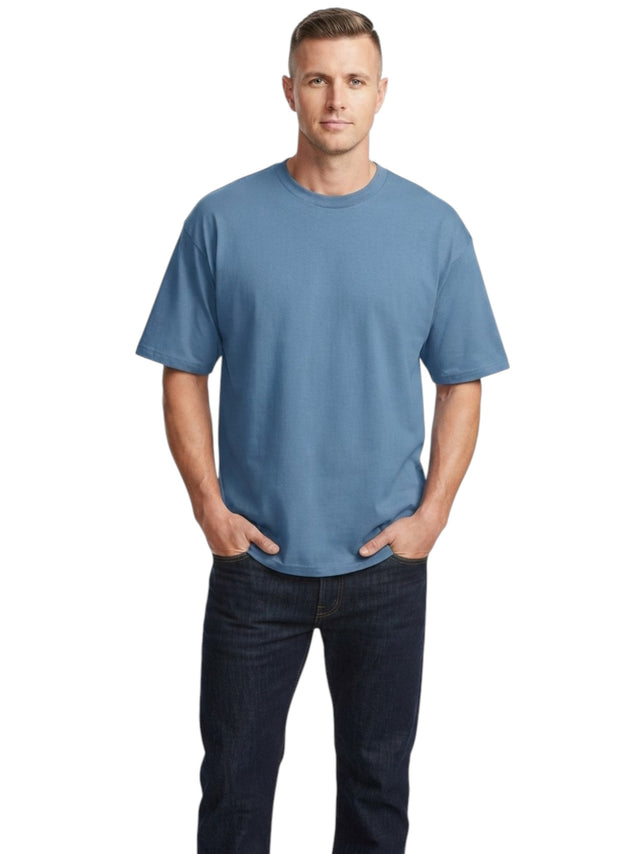 Image for Men's Plain Solid Top,Dusty Blue