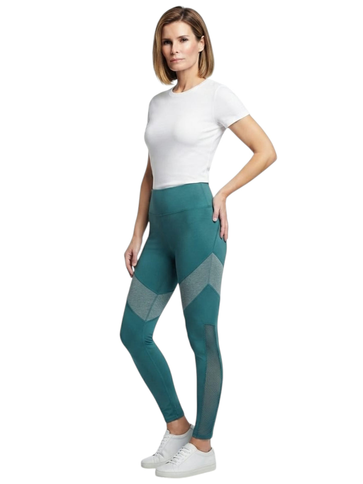 Image for Women's Colorblocked Legging,Dark Turquoise