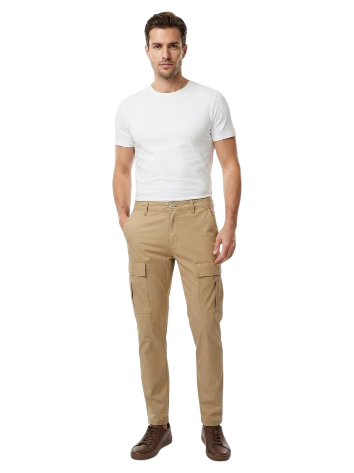 Image for Men's Plain Pants,Beige