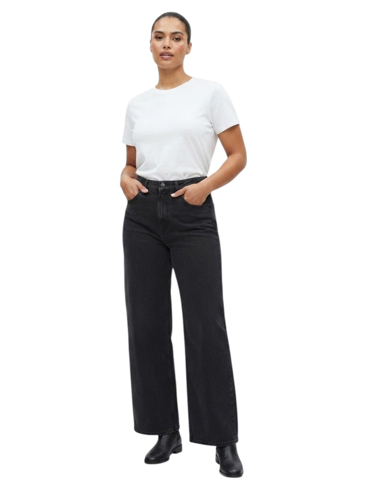 Image for Women's Plain Jeans,Black