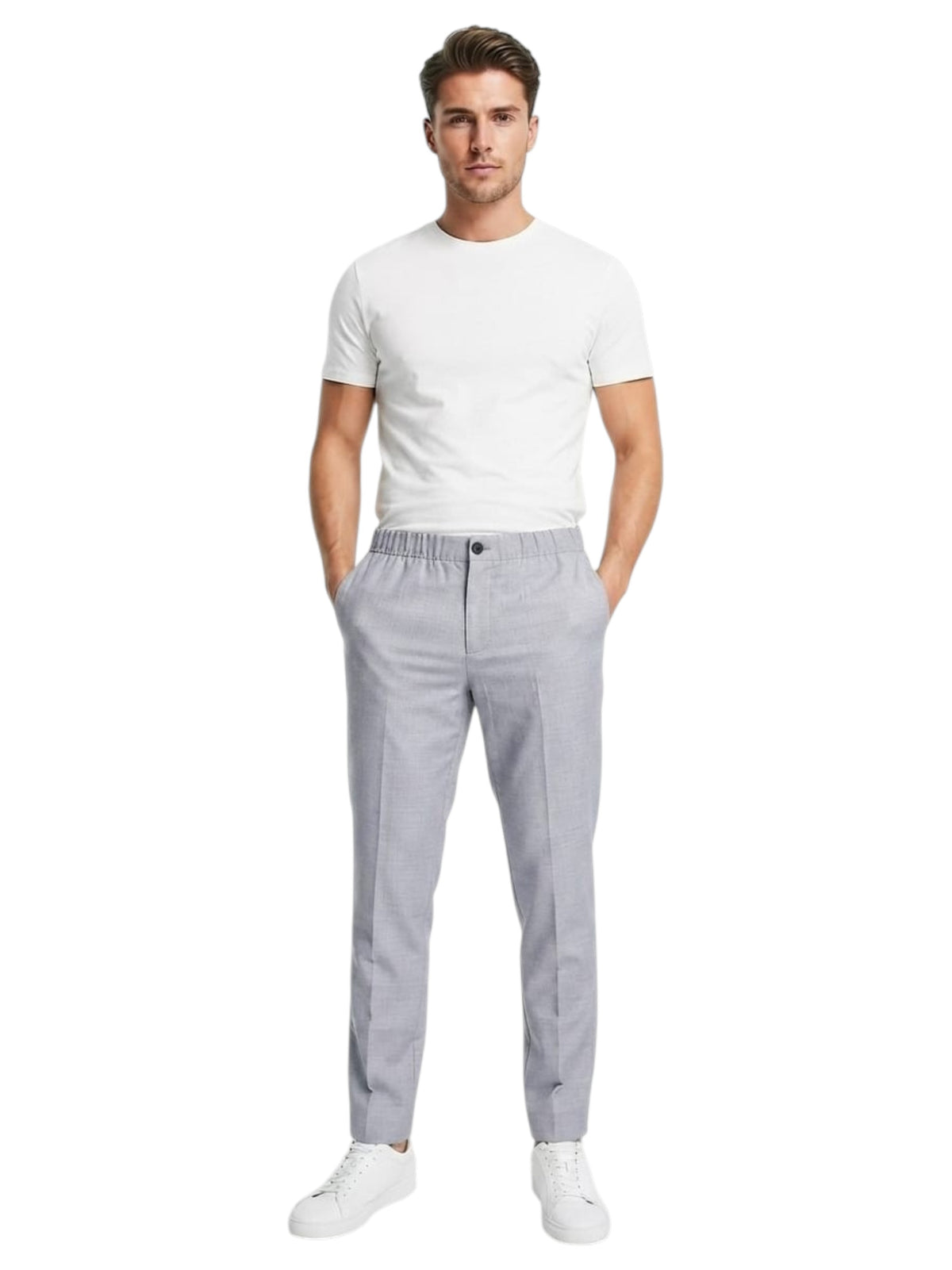 Image for Men's Plain Casual Pants,Grey