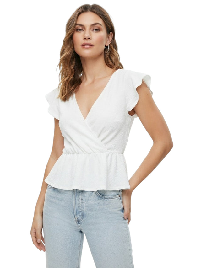 Image for Women's Textured Top,White