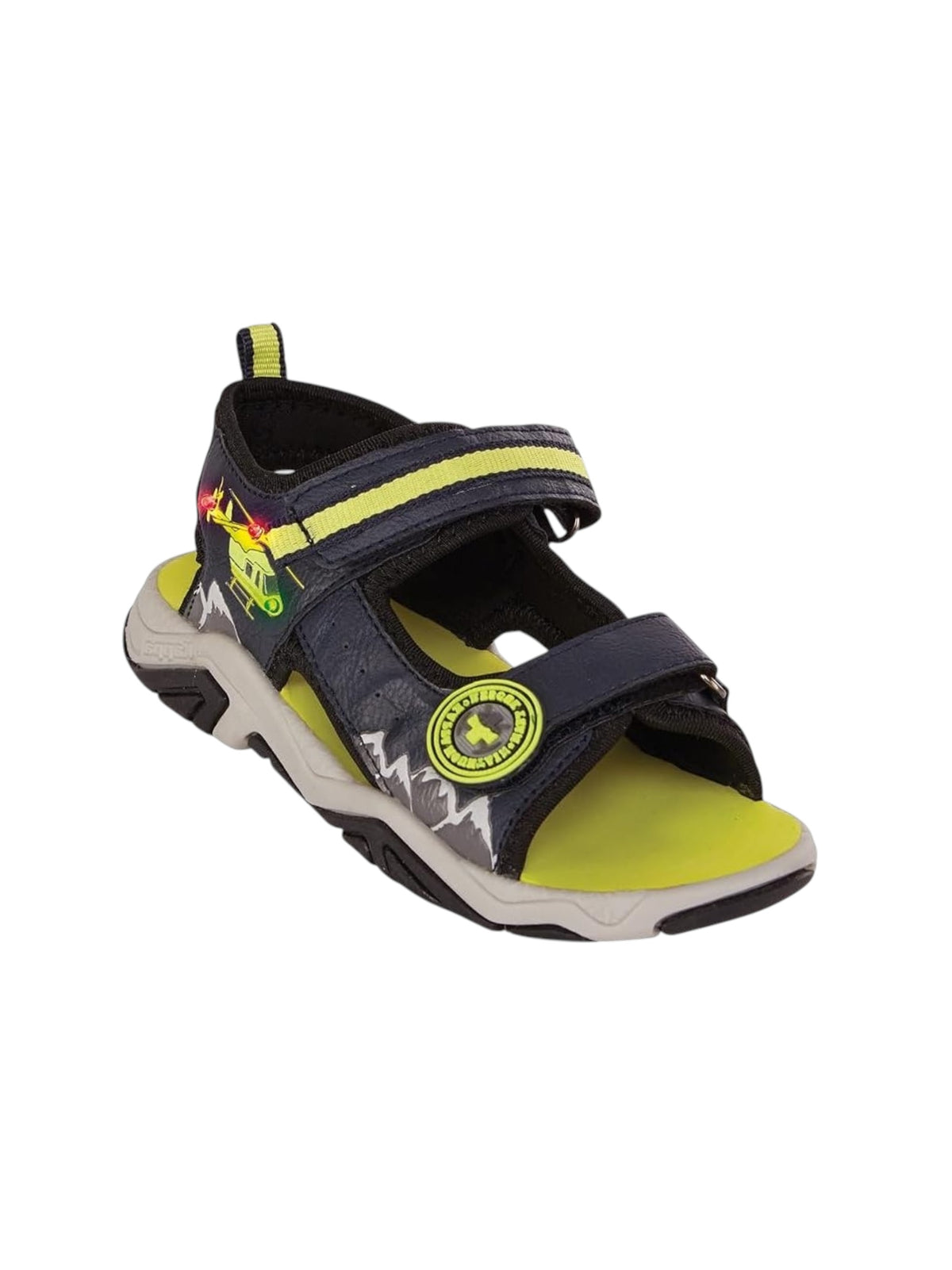 Image for Kids Boy's Printed Light Up Sandals,Navy/Light Green