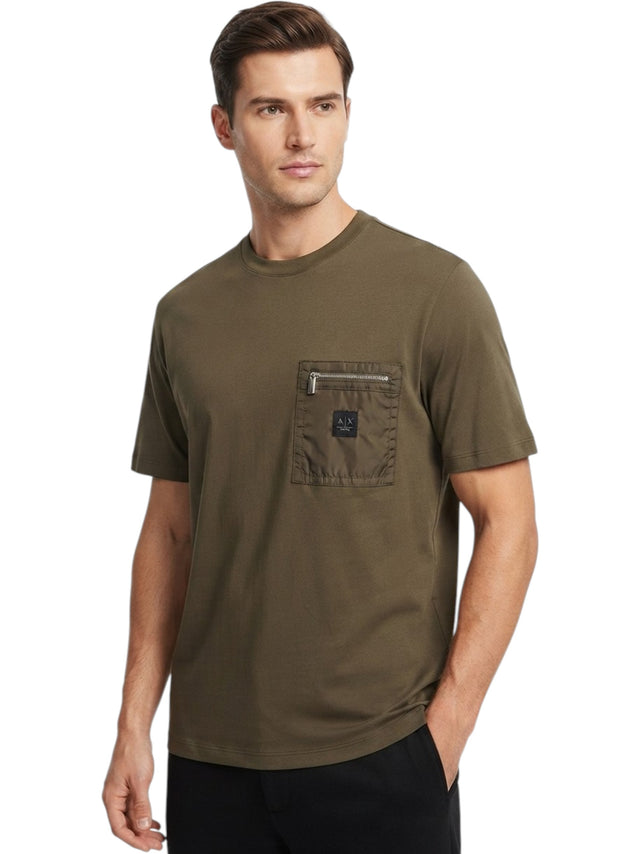 Image for Men's Plain Solid Top,Olive