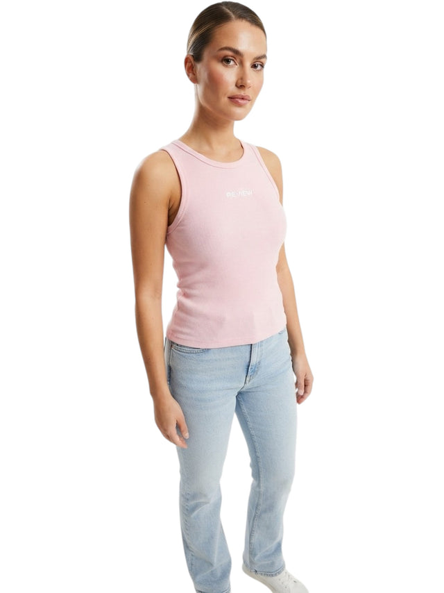 Image for Women's Brand Logo Printed Top,Light Pink