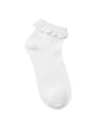 Image for Kids Girls 1 Pair Ribbed Ankle Socks,White