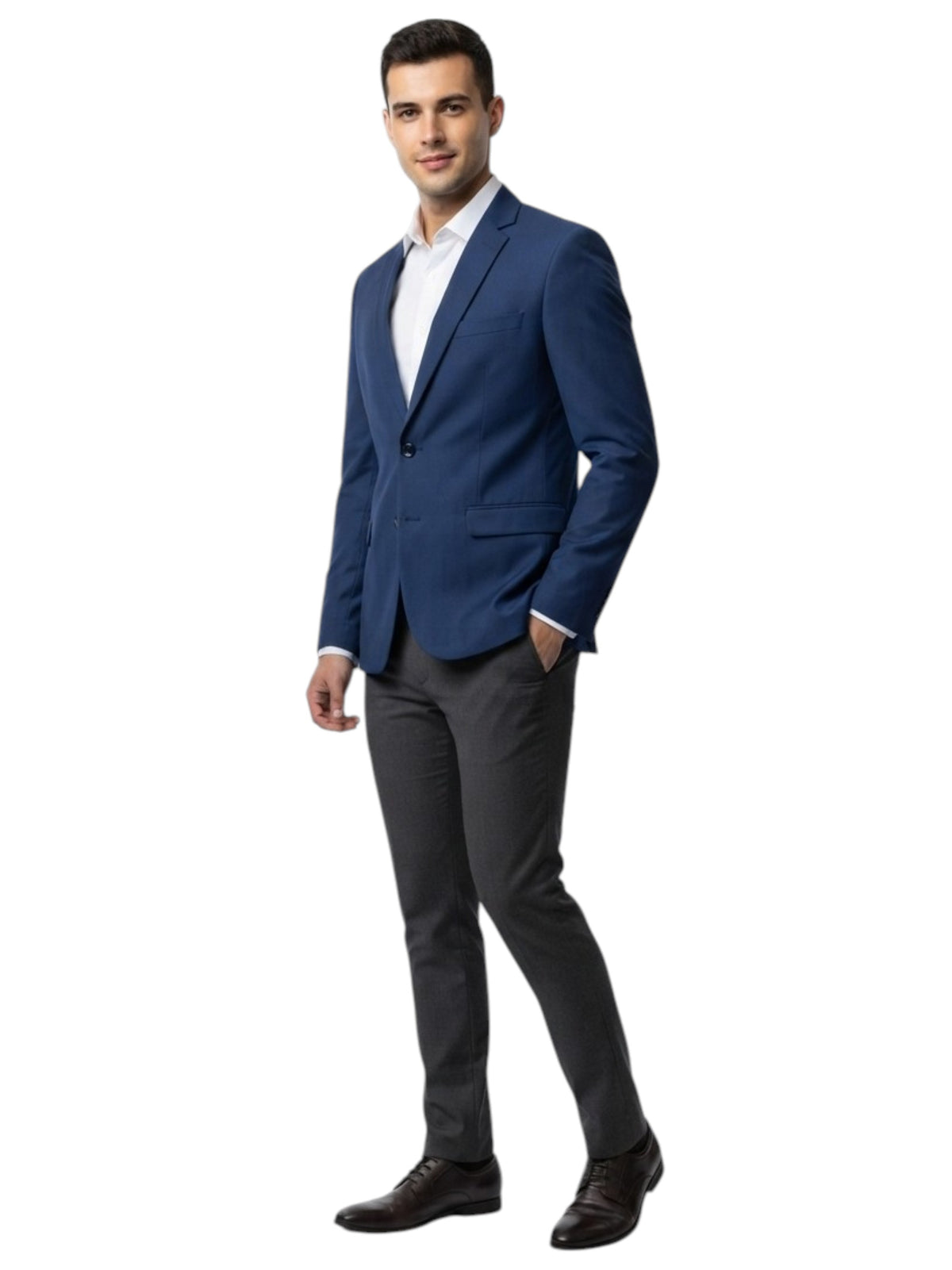 Image for Men's Plain Solid Blazer,Blue
