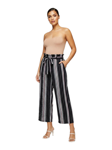 Image for Women's Stripped Pants With Belt,Multi