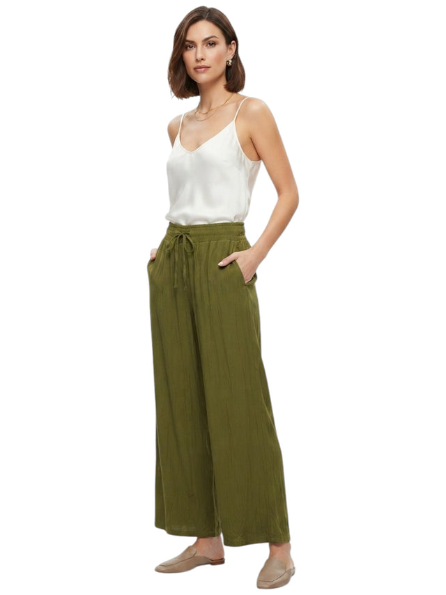 Image for Women's Plain Solid Pant,Dark Olive