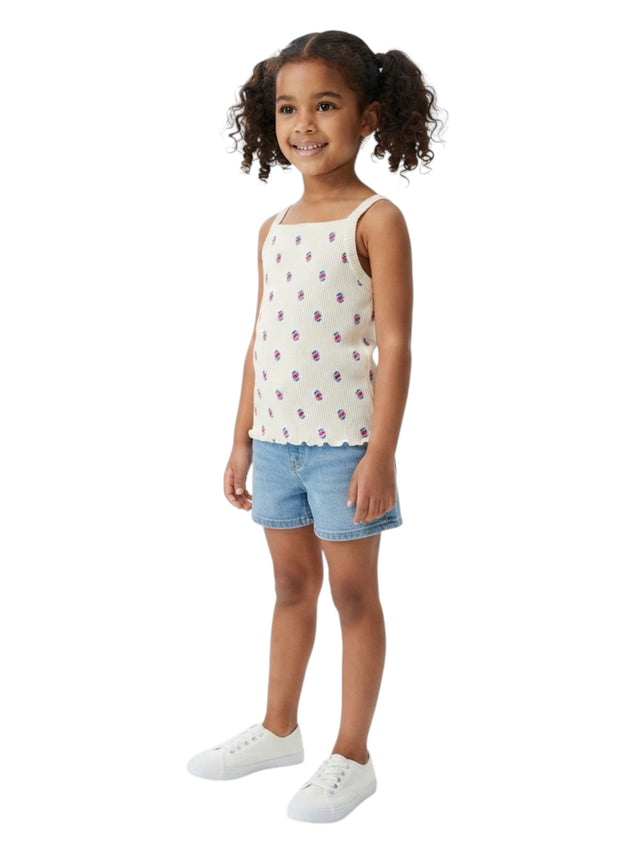 Image for Kids Girl's Floral Printed Top,White
