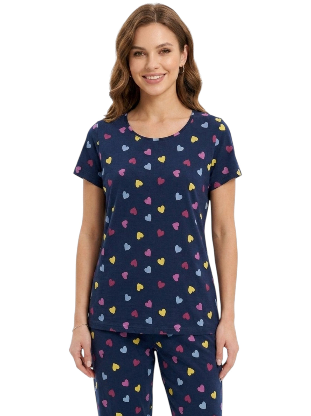 Image for Women's Printed Top,Navy