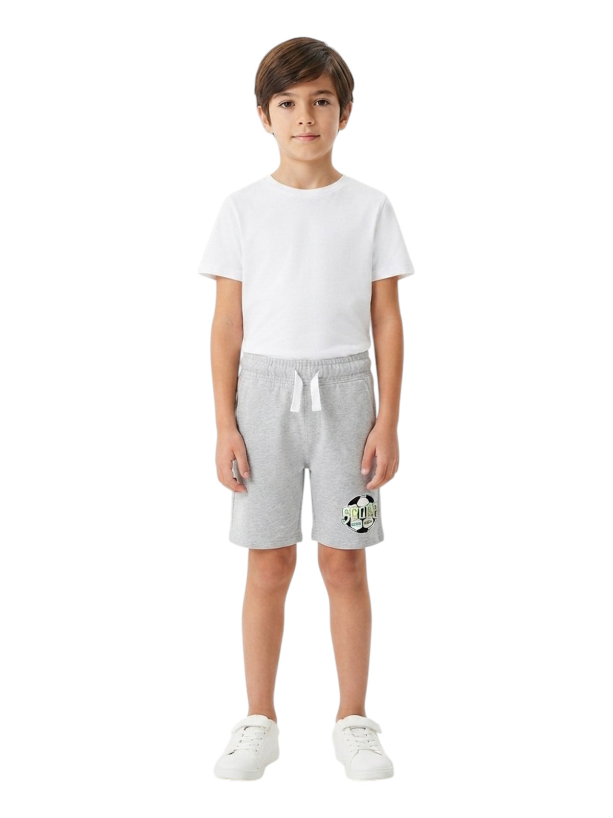 Image for Kids Boy's Printed Short,Light Grey