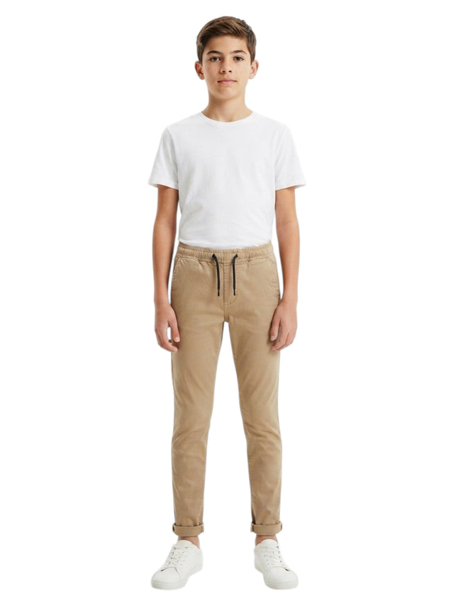 Image for Kids Boy's Plain Solid Pant,Dark Beige