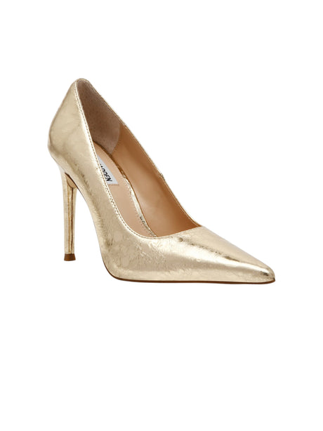 Image for Women's Textured Heeled Shoes,Gold 