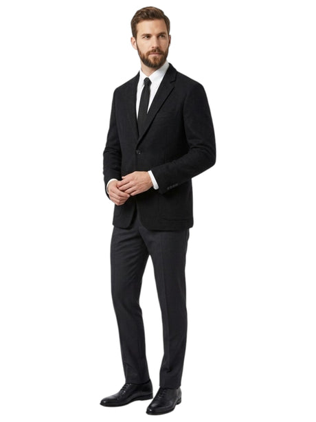 Image for Men's Plain Solid Blazer,Black