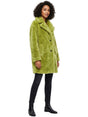 Image for Women's Plain Faux Fur Coat,Light Green