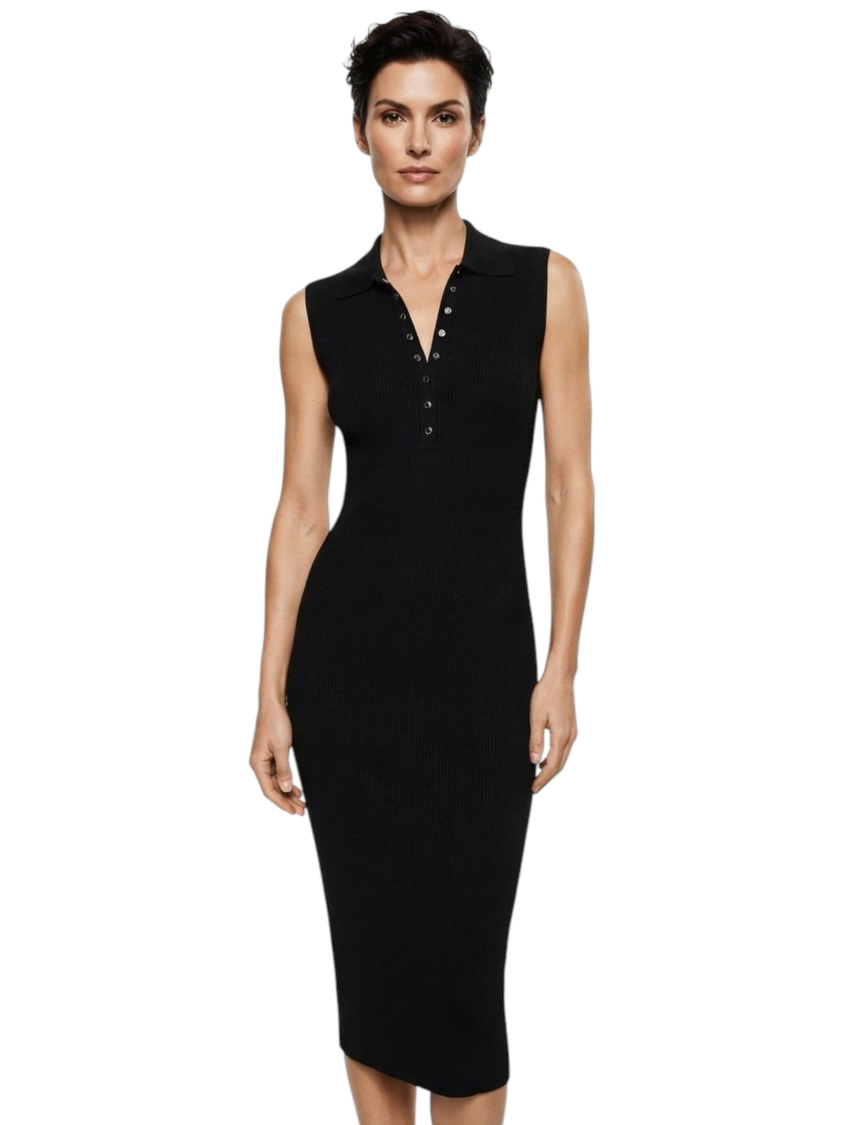 Image for Women's Ribbed Dress,Black