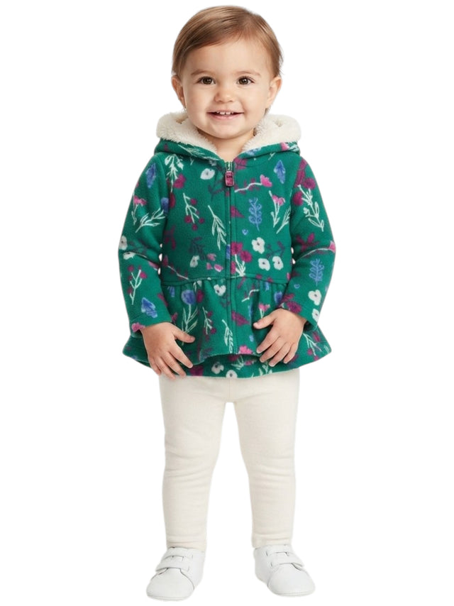 Image for Kids Girl's Printed Jacket,Green