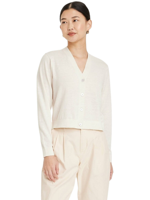 Image for Women's Plain Cardigan,White