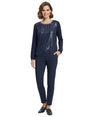 Image for Women's Plain Mesh Top,Navy