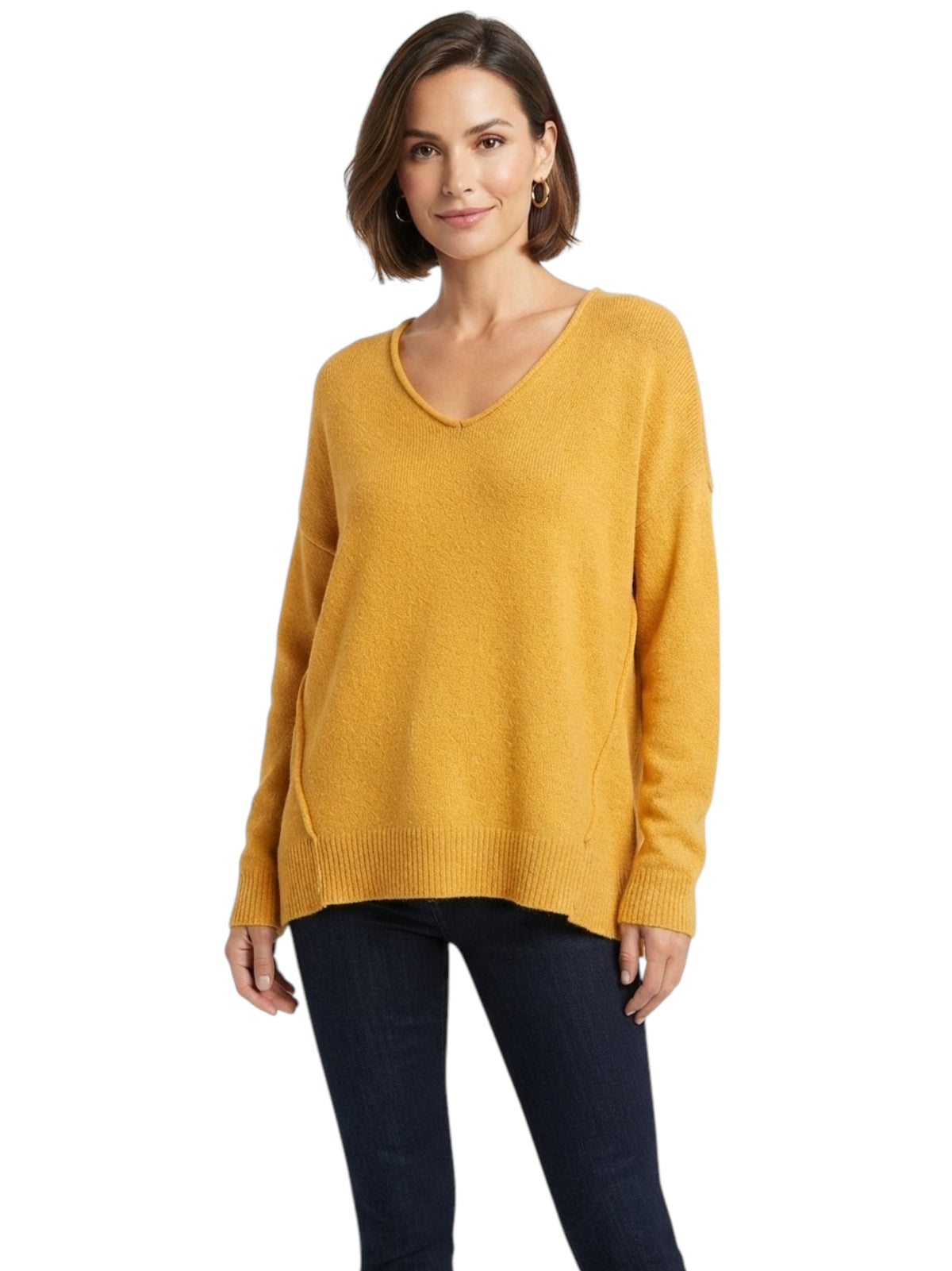 Image for Women's Plain Knitted Top,Dusty Yellow