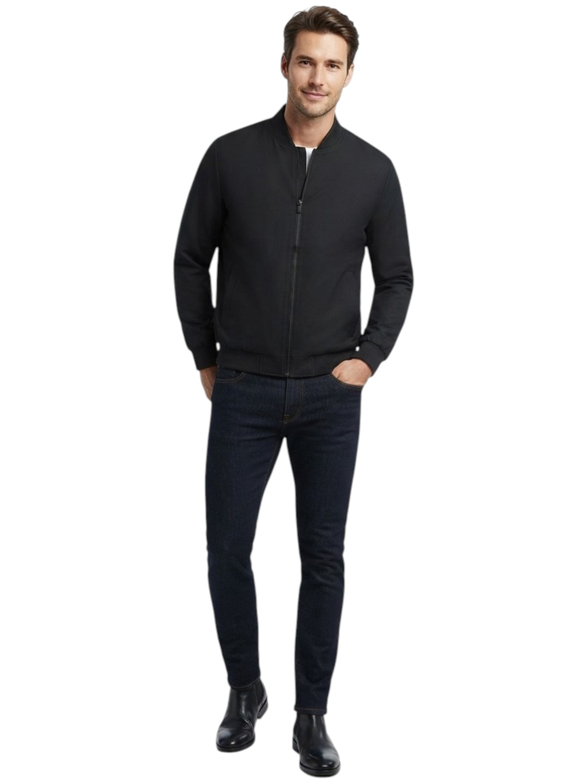 Image for Men's Plain Jacket,Black