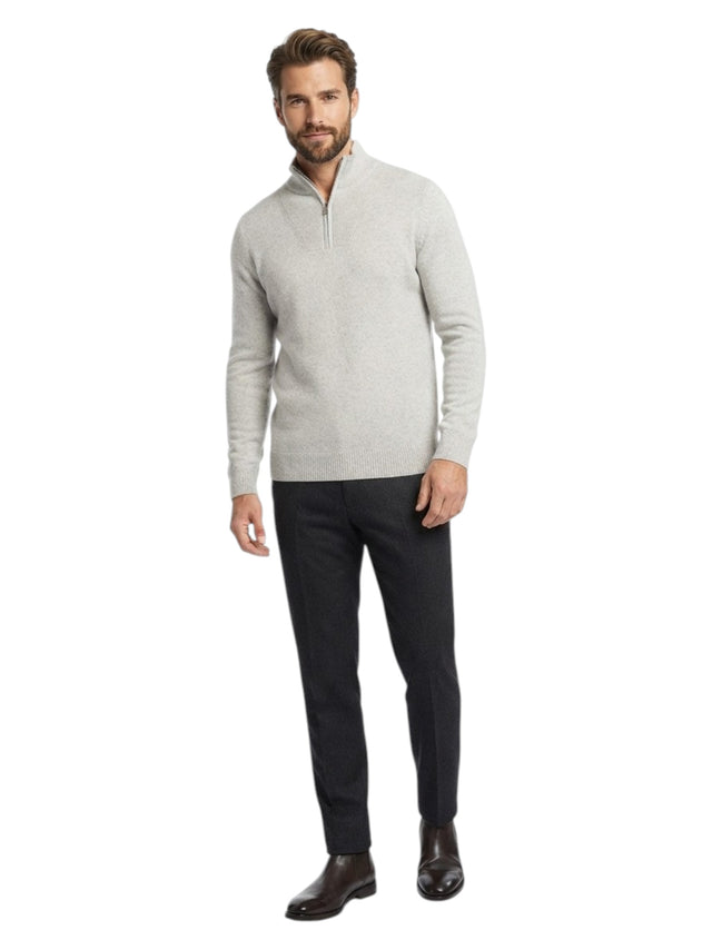 Image for Men's Ribbed Knitted Sweater,Light Grey