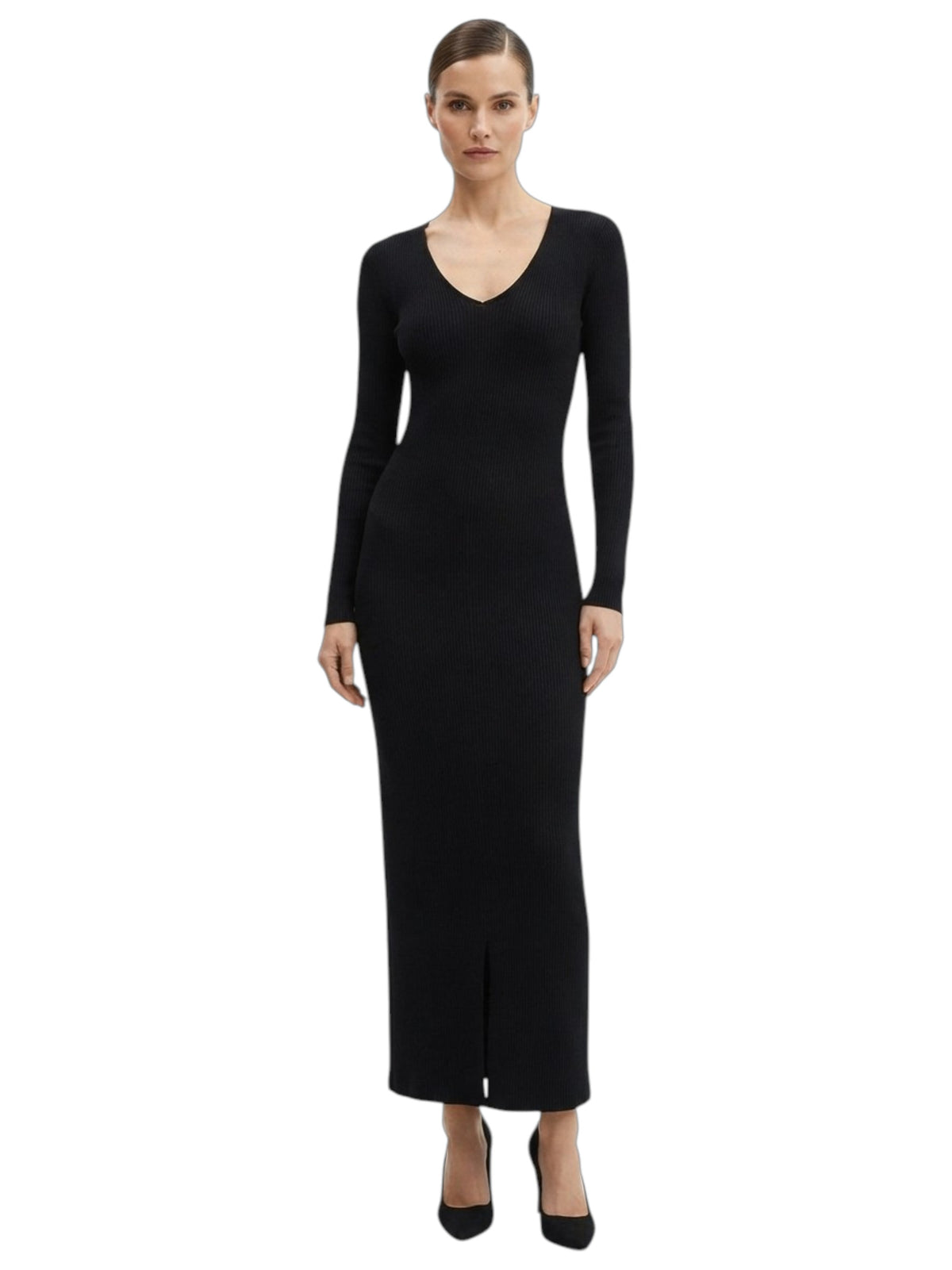 Image for Women's Ribbed Dress,Black