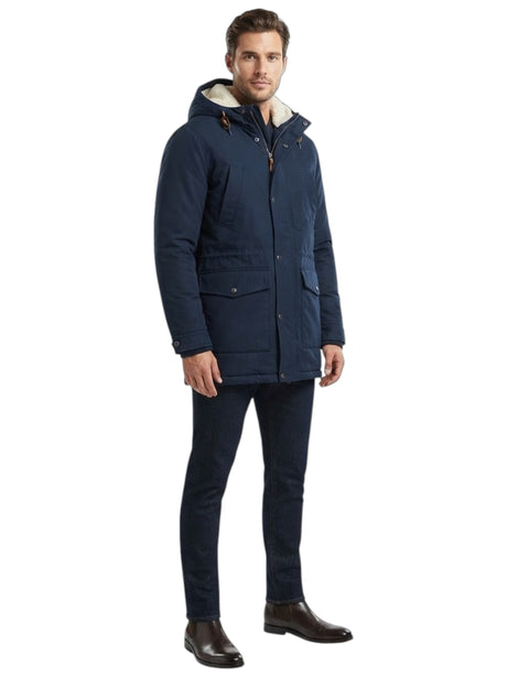 Image for Men's Plain Jacket,Navy Blue
