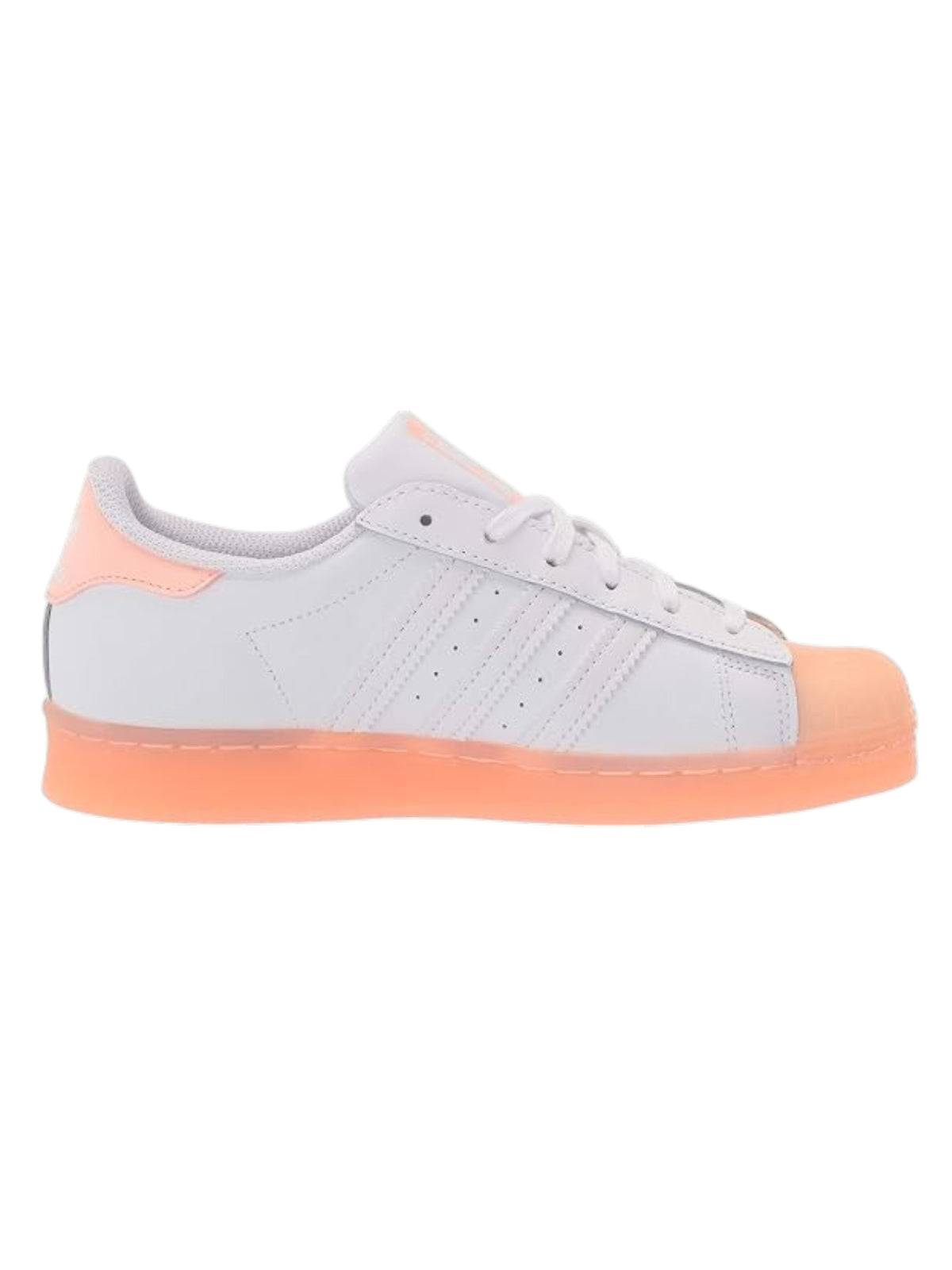 Image for Superstar Kids Girl's Adidas Shoes,White/Coral