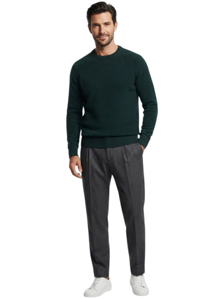 Image for Men's Textured Knitted Sweater,Green