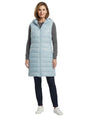 Image for Women's Quilted Long Vest,Aqua