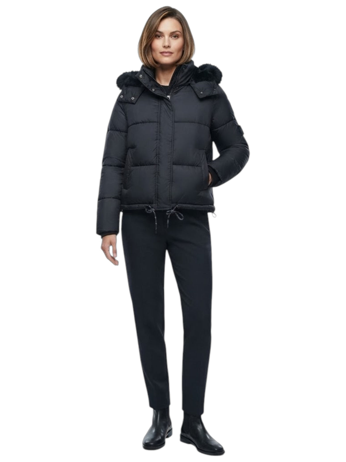 Image for Women's Quilted Jacket,Black
