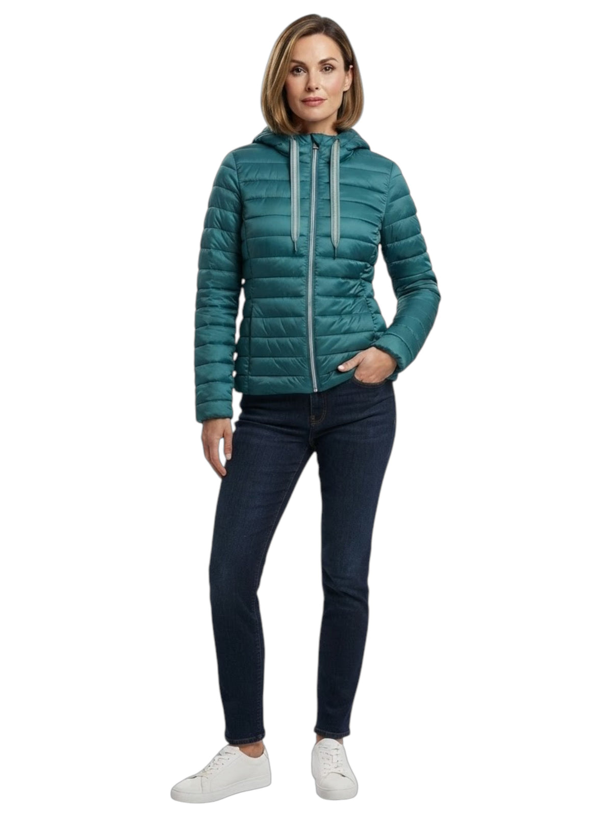 Image for Women's Quilted Jacket,Turquoise