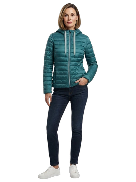 Image for Women's Quilted Jacket,Turquoise