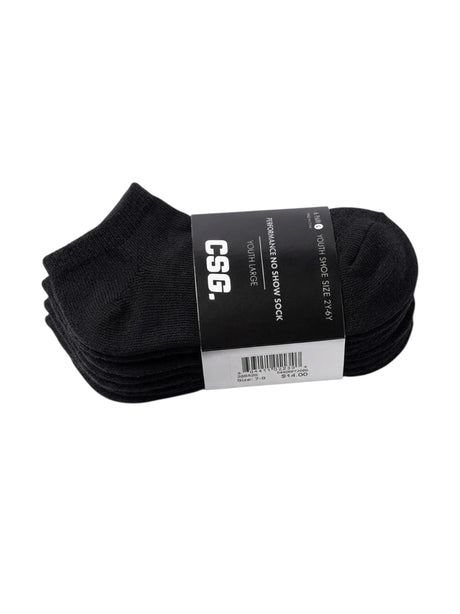 Image for CSG Kids Boy's 6 Pairs Plain Socks,Black