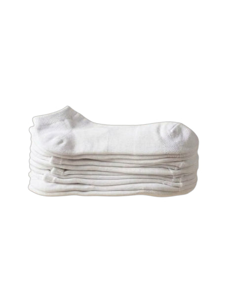 Image for CSG Women's 6 Pairs Plain Knitted Socks,White