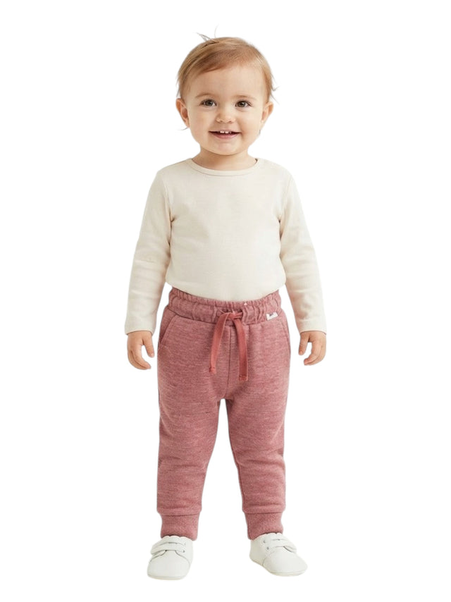 Image for Kids Girls Textured Knitted Pants,Light Burgundy