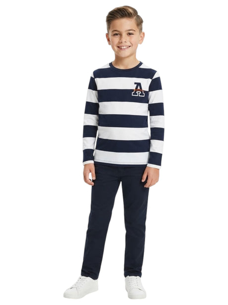 Image for Kids Boys Striped Top,Navy/White