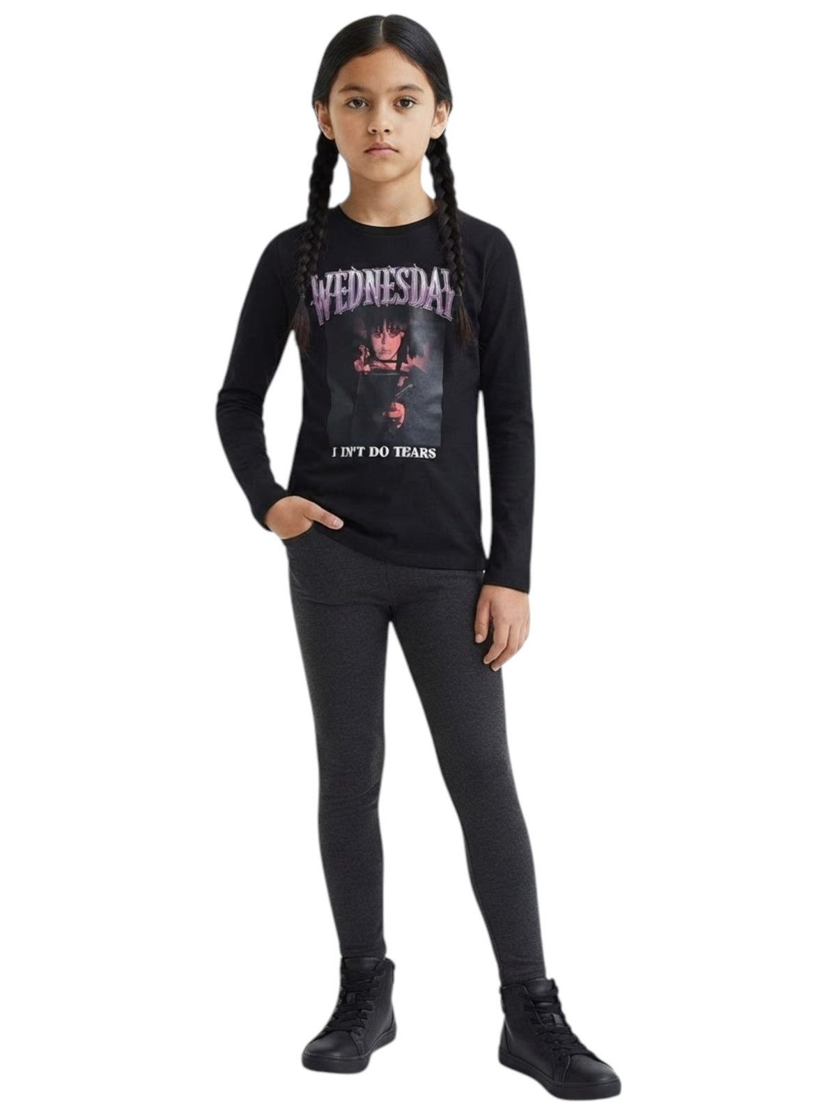 Image for Kids Girls Brand Logo Printed Top,Black