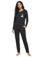 Image for Women's Printed Sleepwear Top,Black
