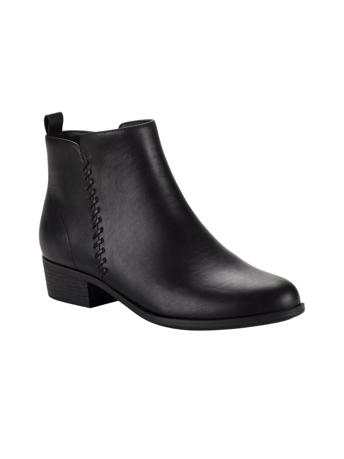 Image for Women's Plain Leather Ankle Boots,Black