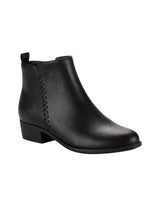 Image for Women's Plain Leather Ankle Boots,Black