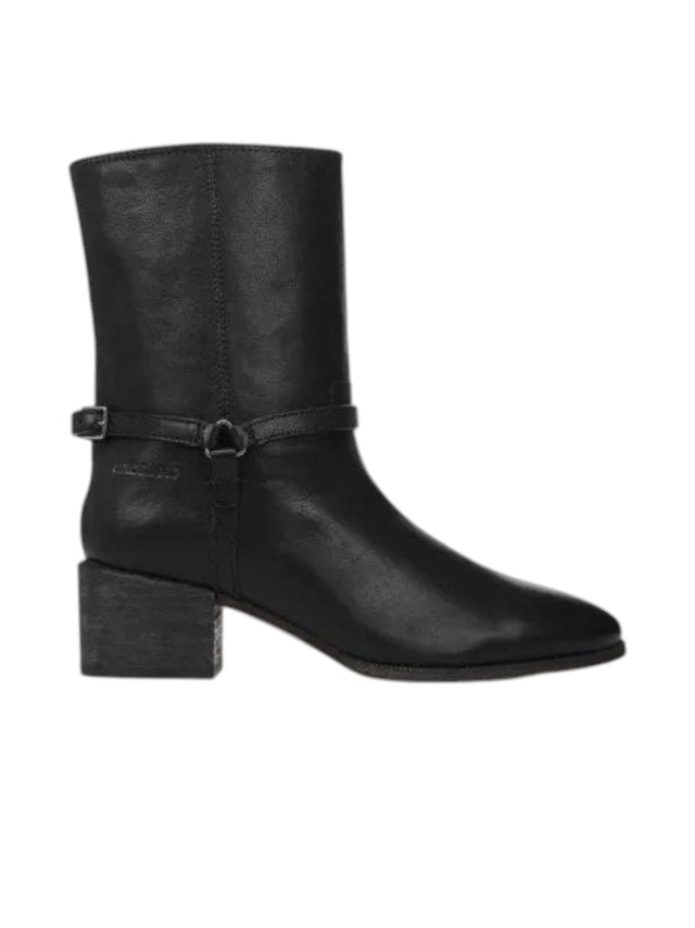 Image for Women's Plain Leather Calf High Boots,Black