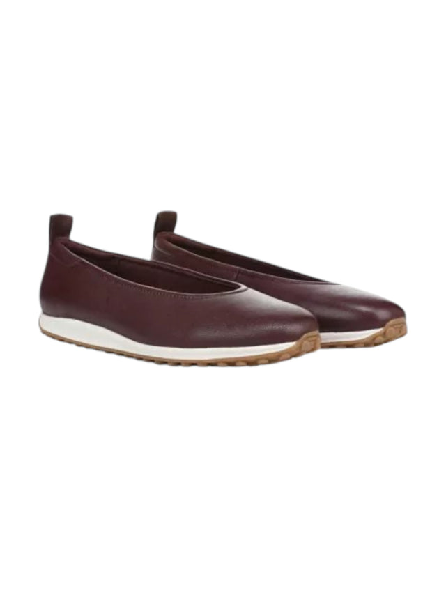 Image for Women's Plain Leather Ballerina,Burgandy