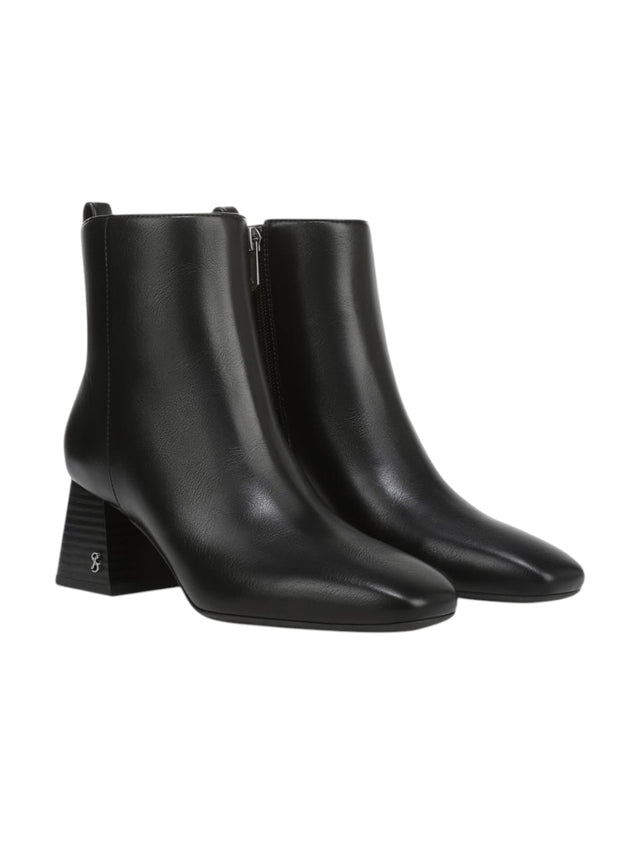 Image for Women's Plain Leather Ankle Boots,Black