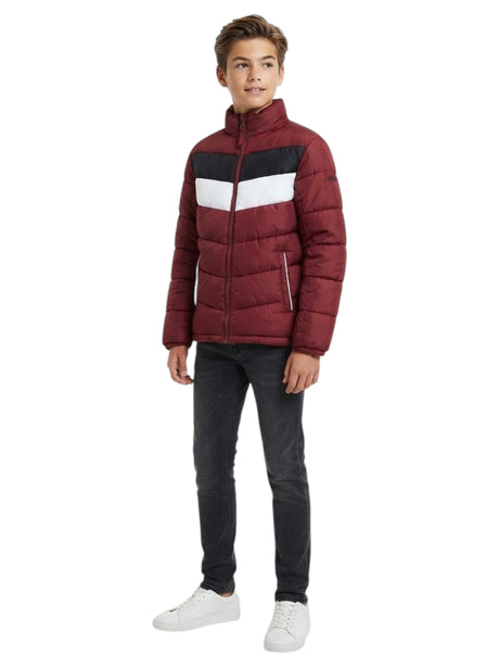 Image for Kids Boys Quilted Puffer Jacket,Burgundy