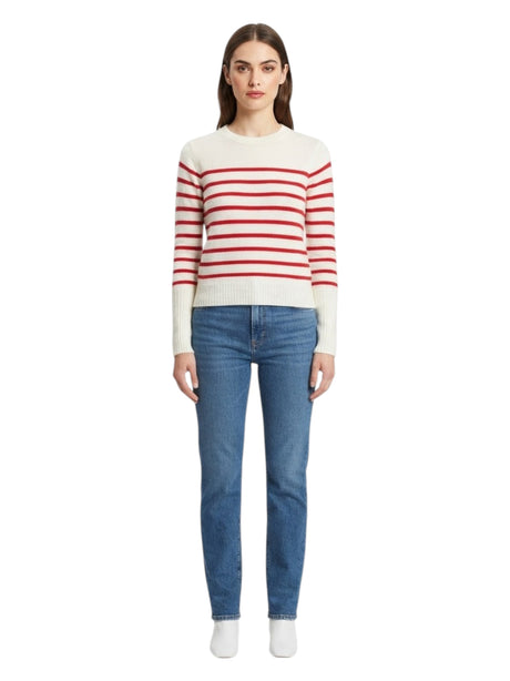 Image for Women's Striped Top,Red/White